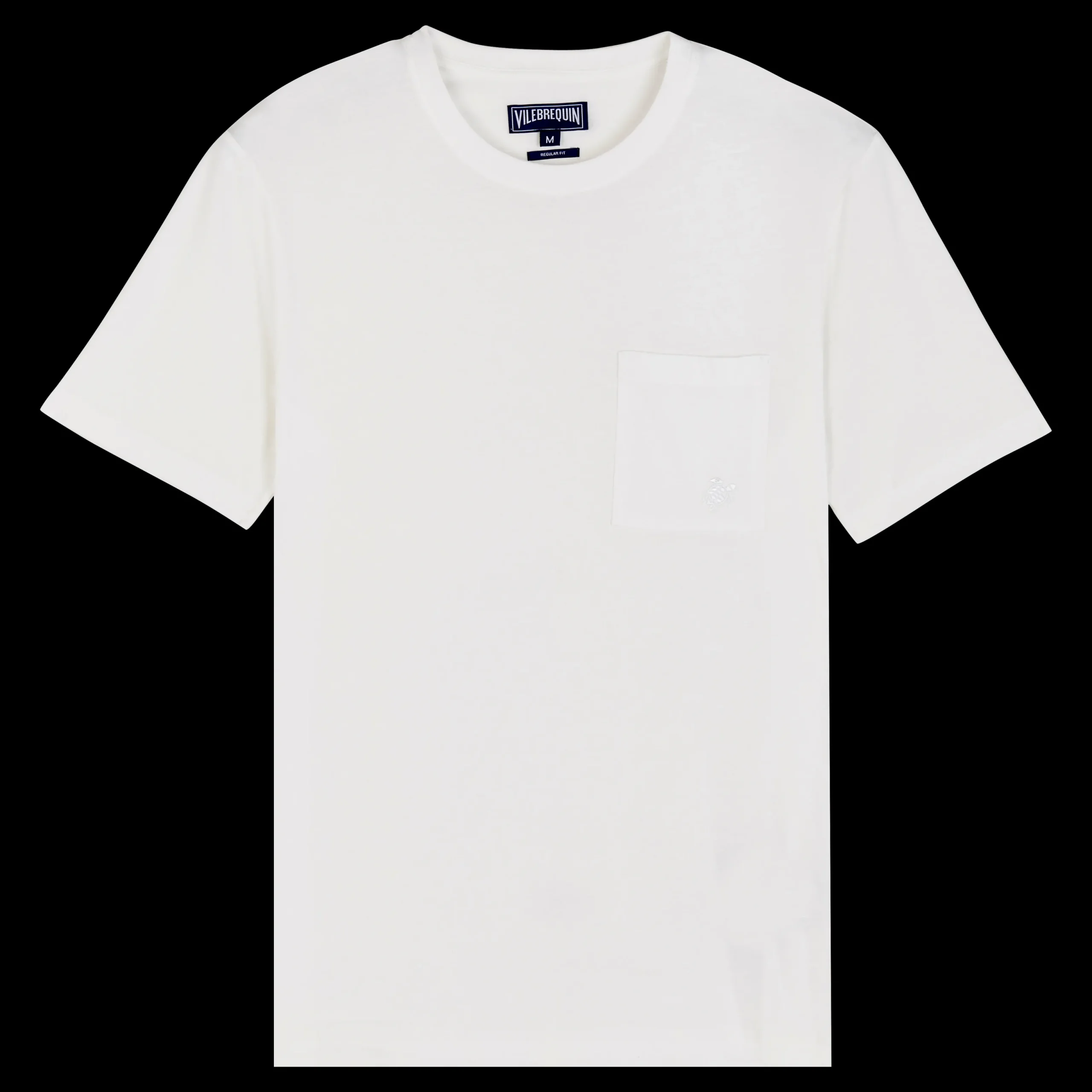 Outlet Vilebrequin Men Organic Cotton T-Shirt Solid Chalk/Beige