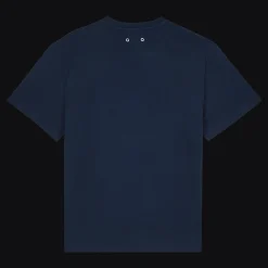 Cheap Vilebrequin Men Organic Cotton T-Shirt Sud Navy/Blue