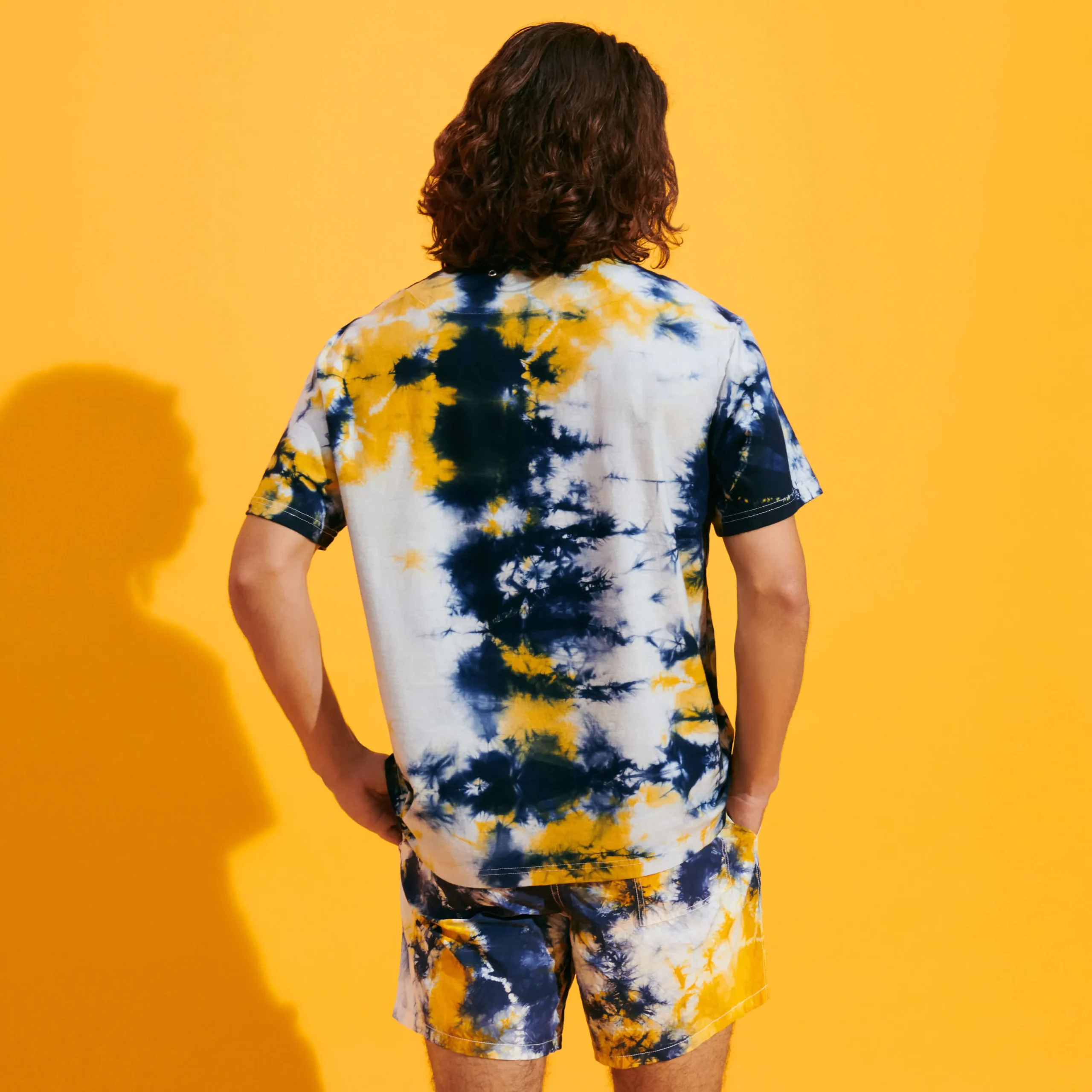 Hot Vilebrequin Men Organic Cotton T-Shirt Tie & Dye Navy/Blue