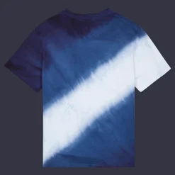 New Vilebrequin Men Organic Cotton T-Shirt Tie & Dye Earthenware/Blue