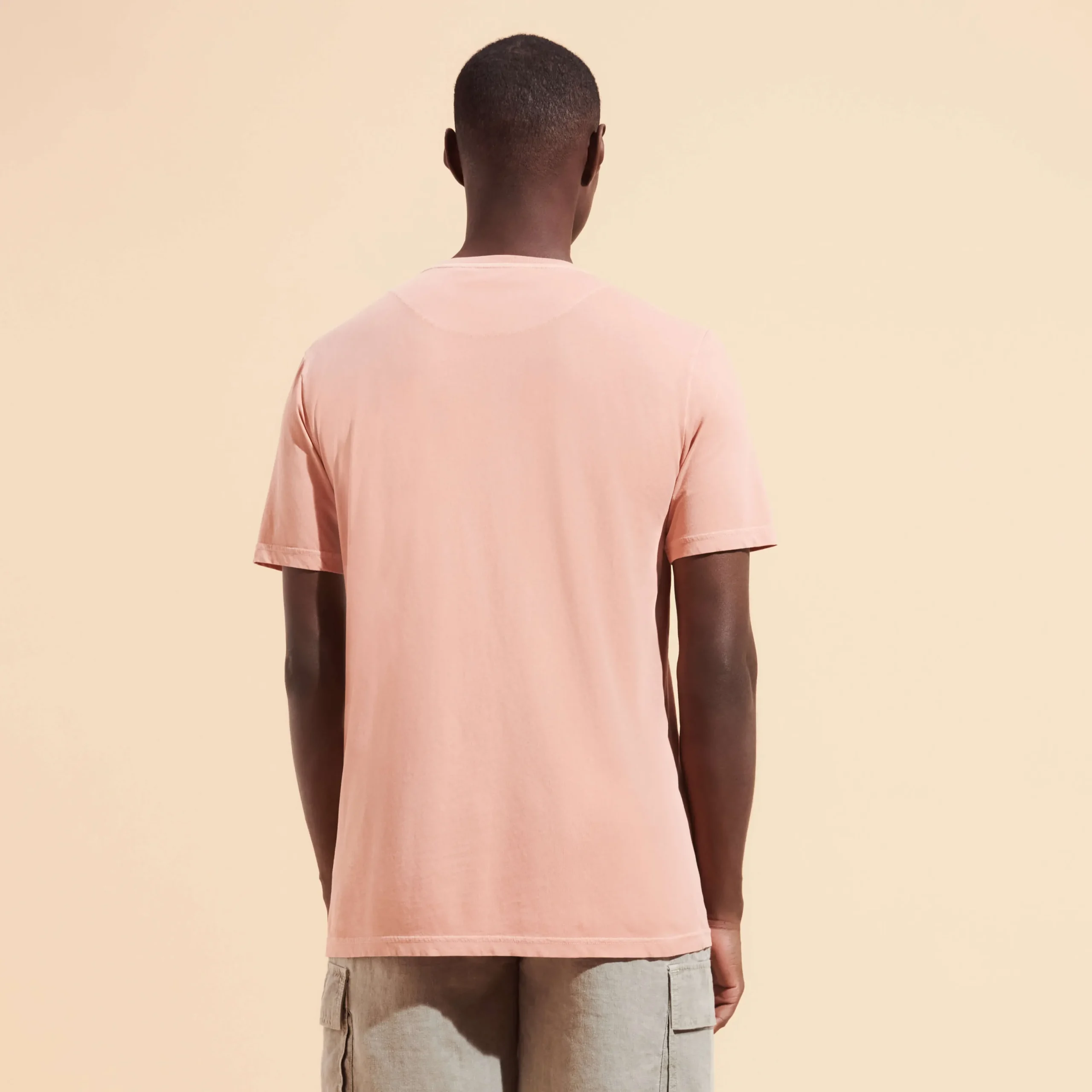Flash Sale Vilebrequin Men Organic Cotton T-Shirt Solid Pottery/Orange