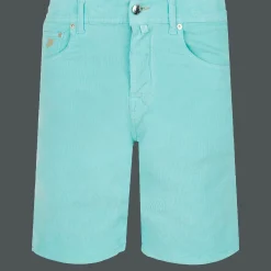 Sale Vilebrequin Men 5-Pocket Corduroy 2000 Lines Bermuda Shorts Lagoon/Blue