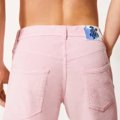 Cheap Vilebrequin Men 5-Pocket Corduroy 2000 Lines Bermuda Shorts Pastel Pink/Pink