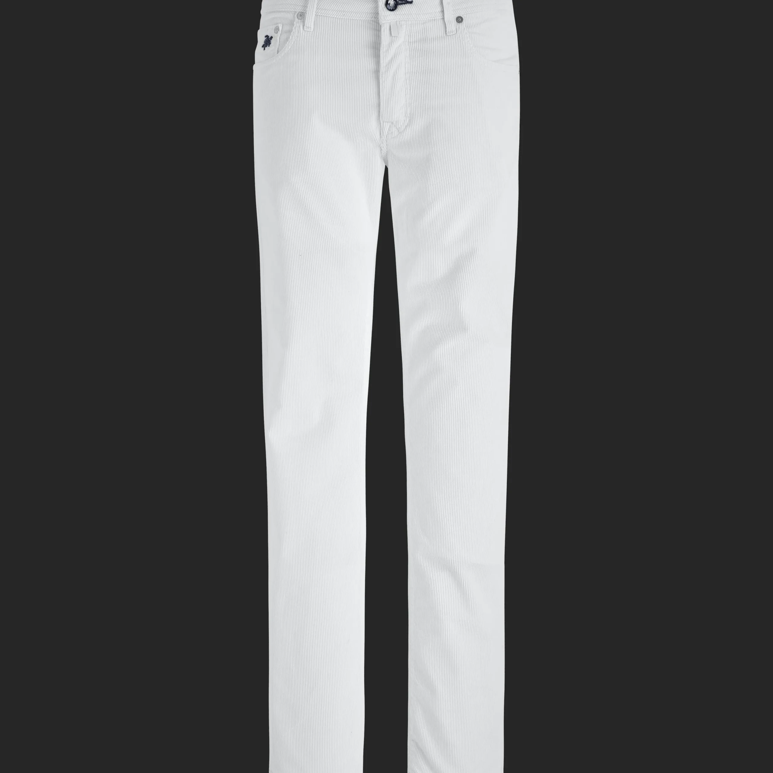Online Vilebrequin Men 5-Pocket Velvet Pants Regular Fit Off White/White
