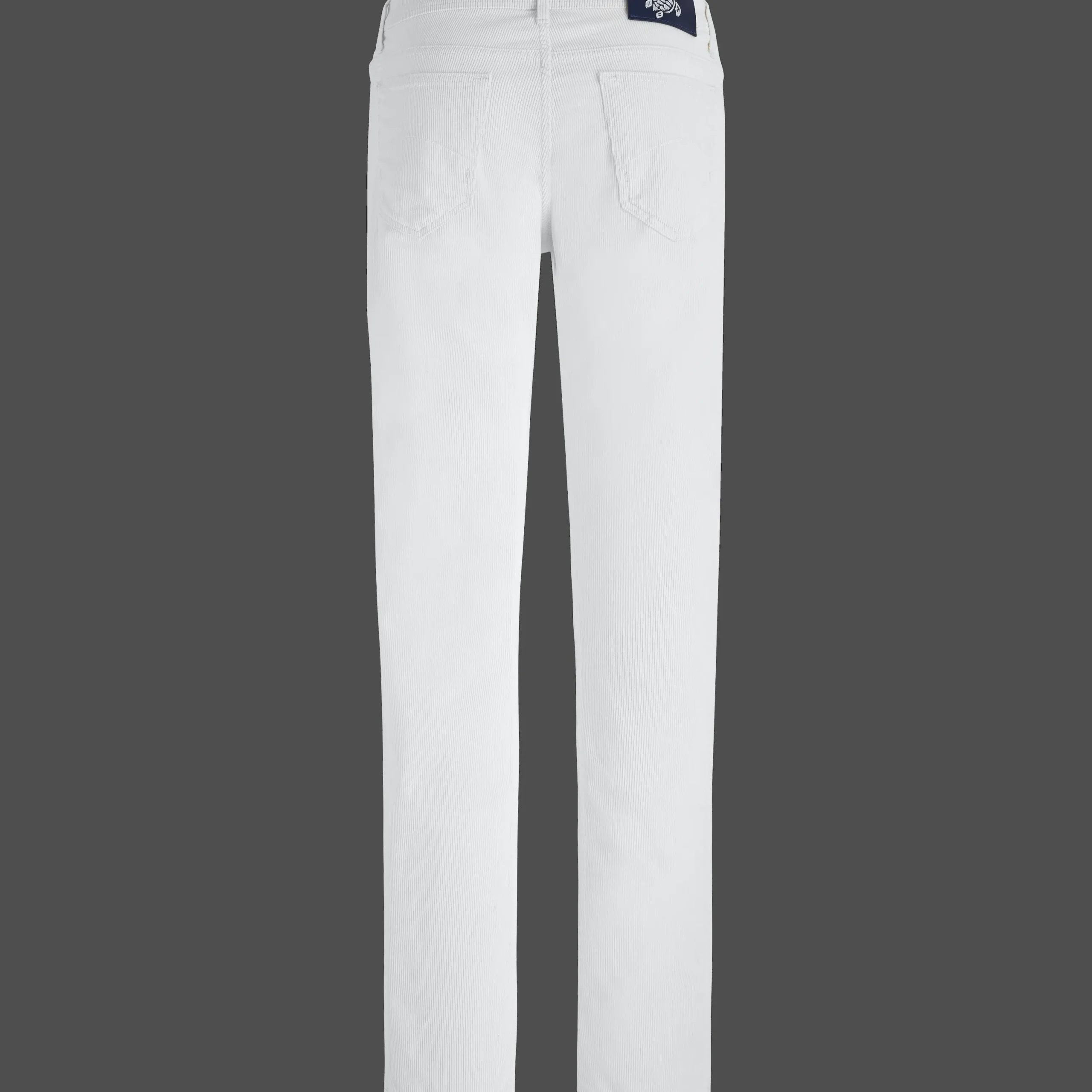 Online Vilebrequin Men 5-Pocket Velvet Pants Regular Fit Off White/White