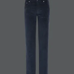 Shop Vilebrequin Men 5-Pocket Velvet Pants Regular Fit Navy/Blue