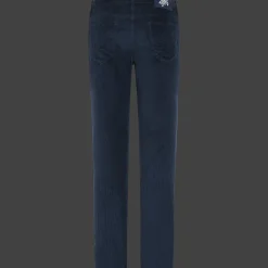 Shop Vilebrequin Men 5-Pocket Velvet Pants Regular Fit Navy/Blue