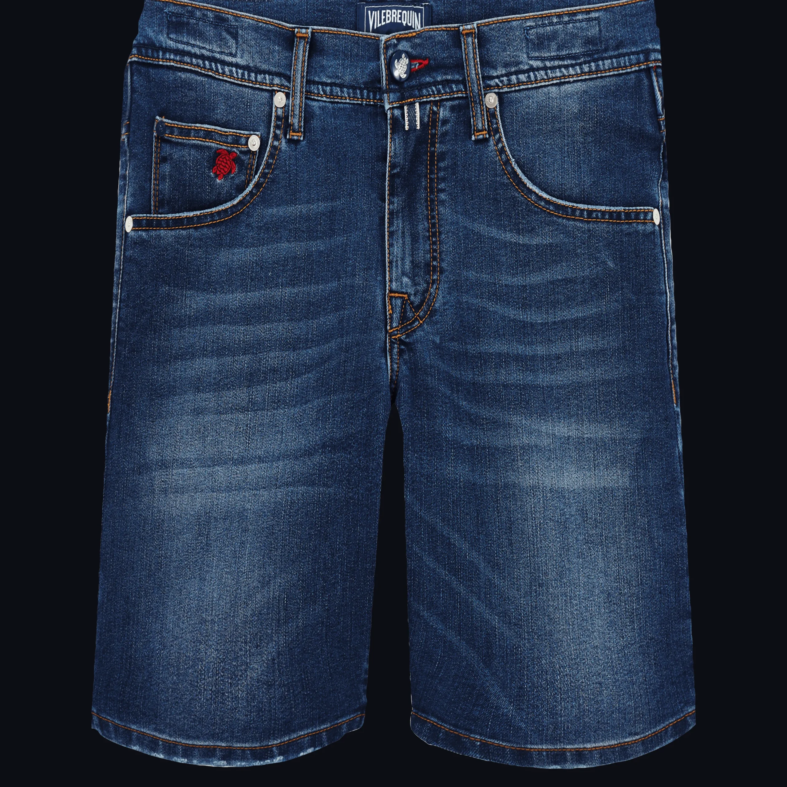 Shop Vilebrequin Men 5-Pockets Denim Bermuda Neo Medusa Med Denim W2/Blue