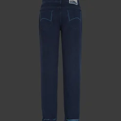 Store Vilebrequin Men 5-Pockets Jeans Requins 3D Dark Denim W1/Blue