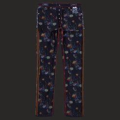Flash Sale Vilebrequin Men 5-Pockets Printed Denim Pants Neo Medusa Dark Denim W1/Blue