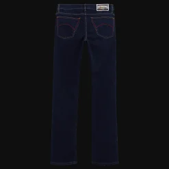 Flash Sale Vilebrequin Men 5-Pockets Printed Denim Pants Neo Medusa Dark Denim W1/Blue