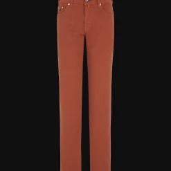 Clearance Vilebrequin Men 5-Pockets Printed Pants Micro Dot Rust/Orange