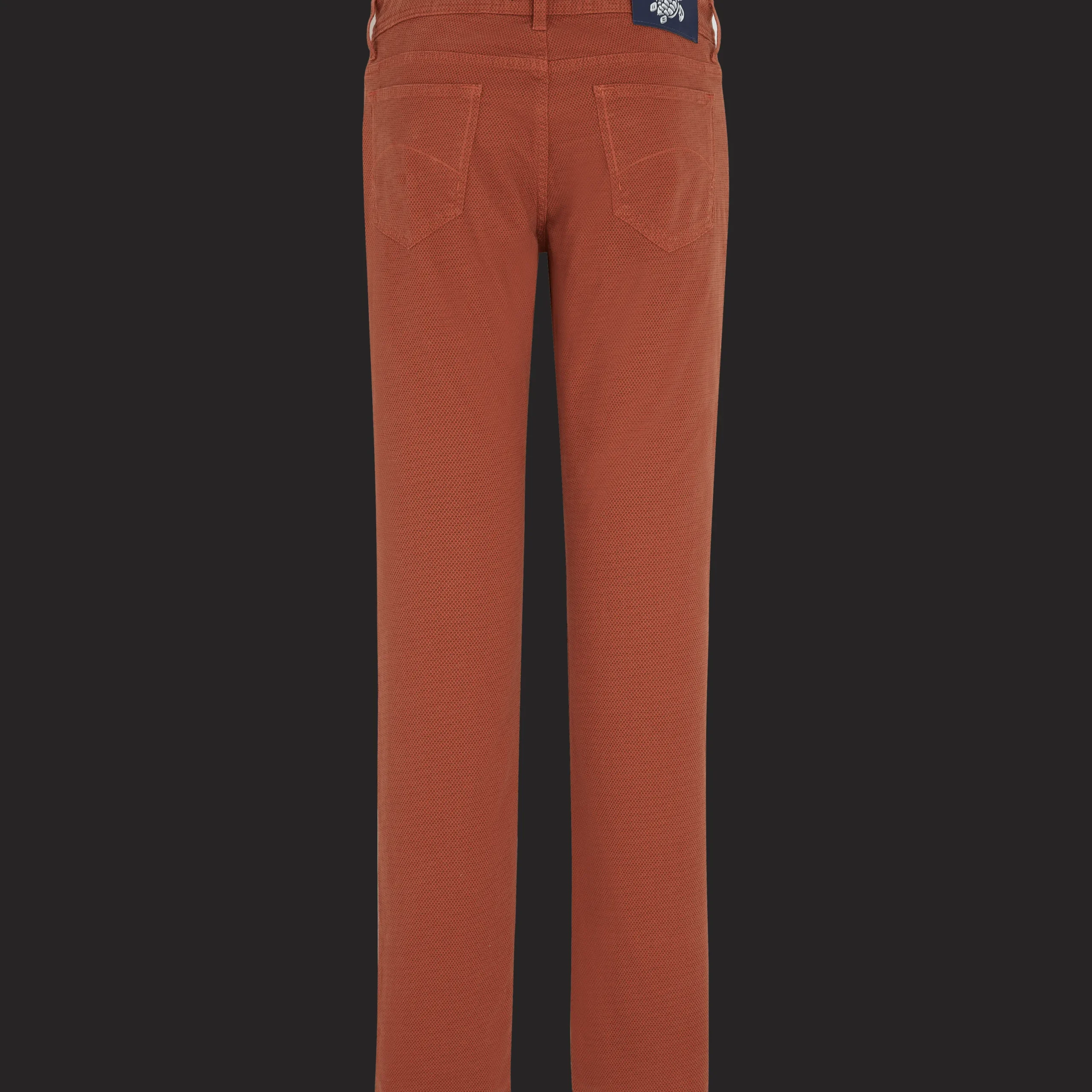 Clearance Vilebrequin Men 5-Pockets Printed Pants Micro Dot Rust/Orange