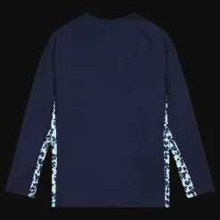 Best Vilebrequin Men Rashguard Long Sleeves Turtles Leopard Thalassa/Blue