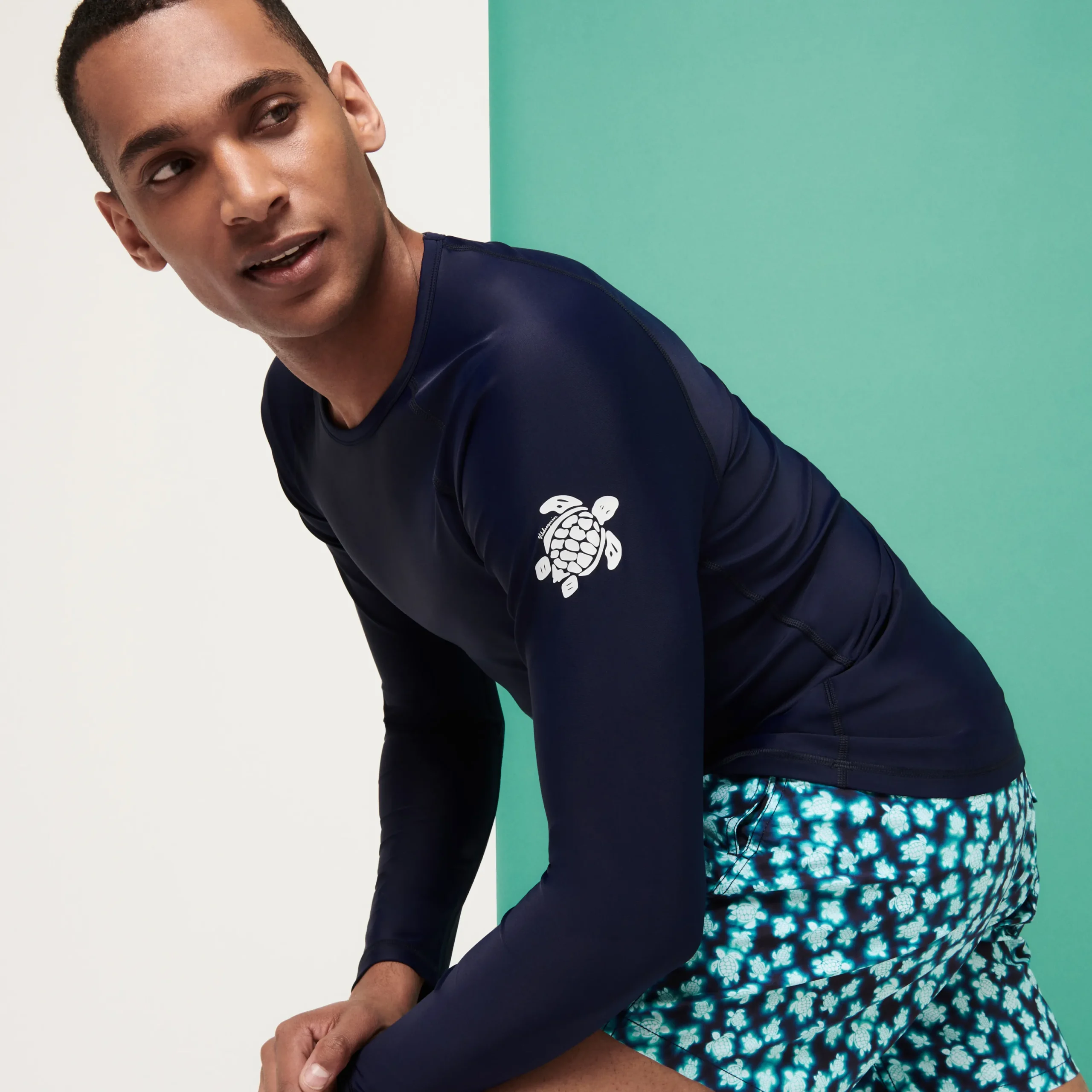 Best Sale Vilebrequin Men Rashguard Solid Navy/Blue