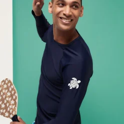 Best Sale Vilebrequin Men Rashguard Solid Navy/Blue