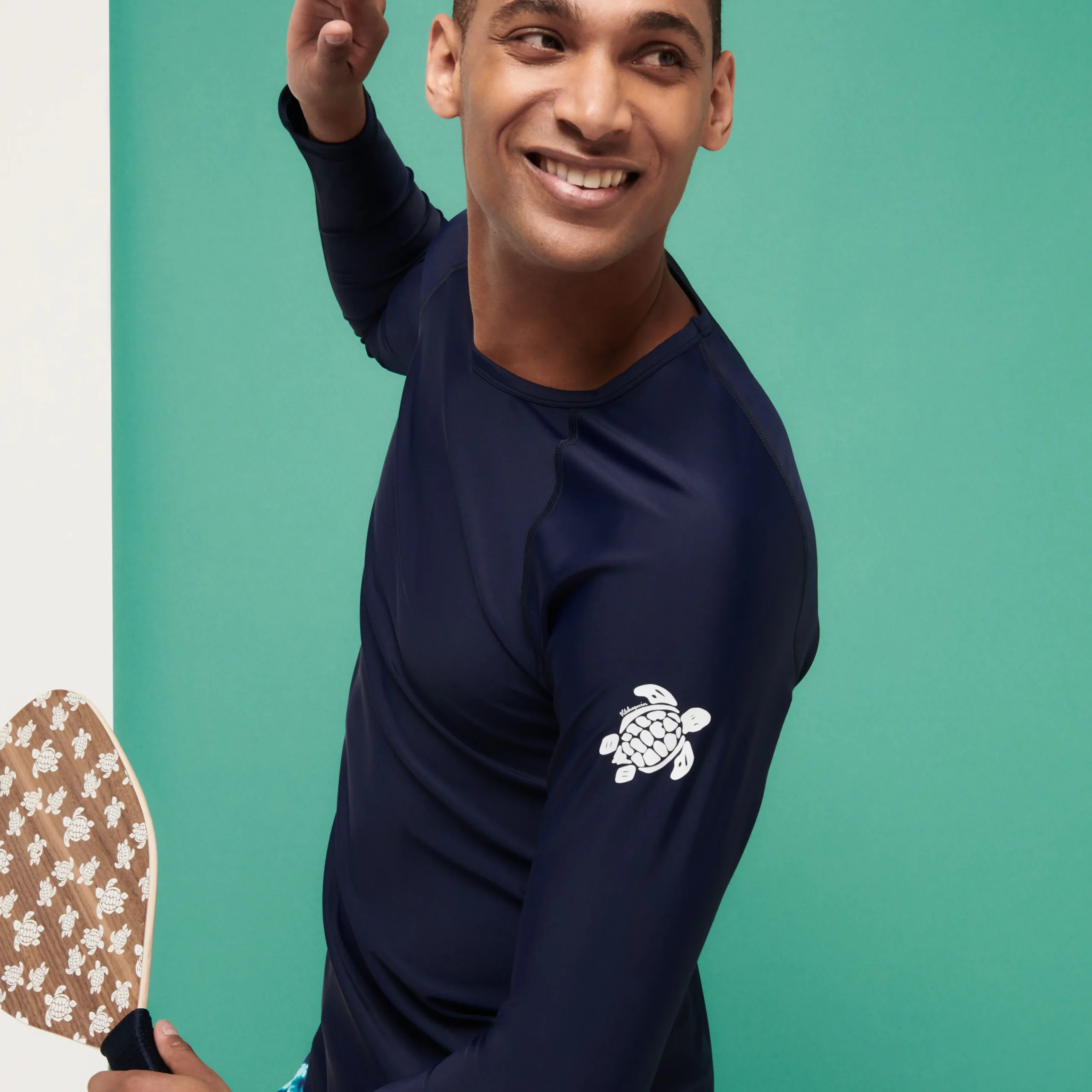 Best Sale Vilebrequin Men Rashguard Solid Navy/Blue