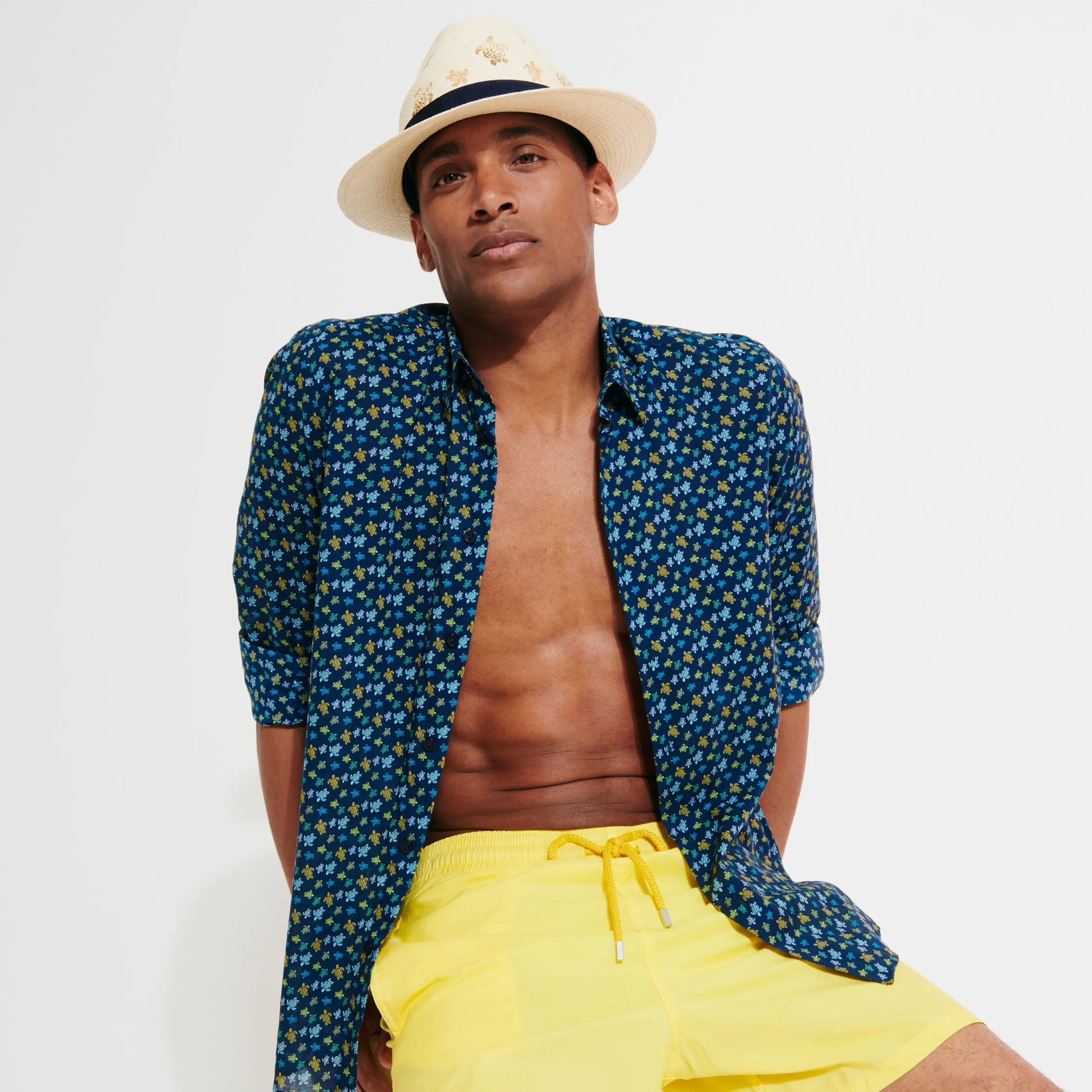 Hot Vilebrequin Men Straw Hat X Borsalino Sand/Beige
