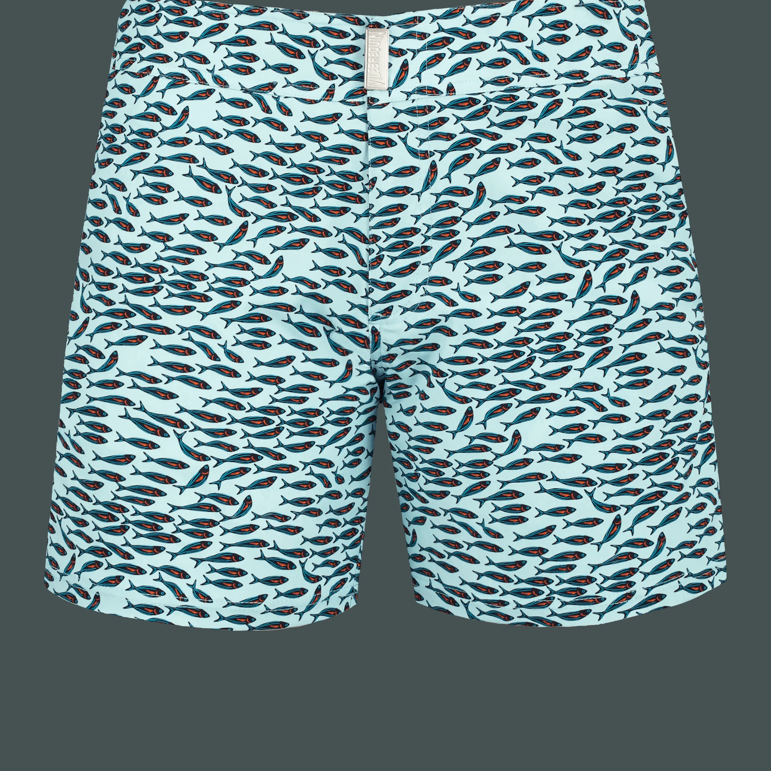 Best Sale Vilebrequin Men Stretch Short Swim Trunks Flat Belt Gulf Stream Thalassa/Blue