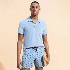 Best Sale Vilebrequin Men Stretch Swim Shorts Micro Ronde Des Tortues Rainbow Divine/Blue