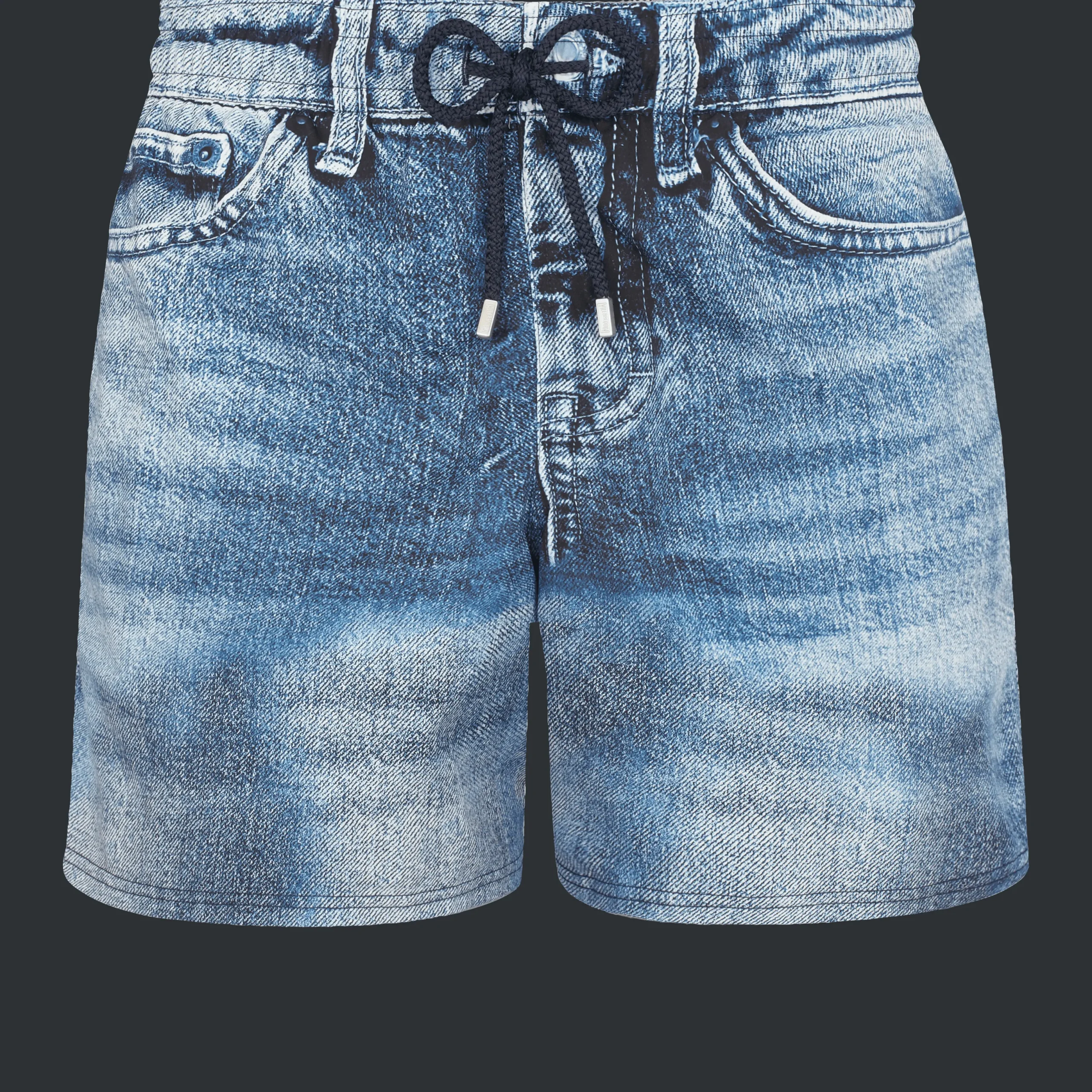 Cheap Vilebrequin Men Stretch Swim Trunks Denim Navy/Blue