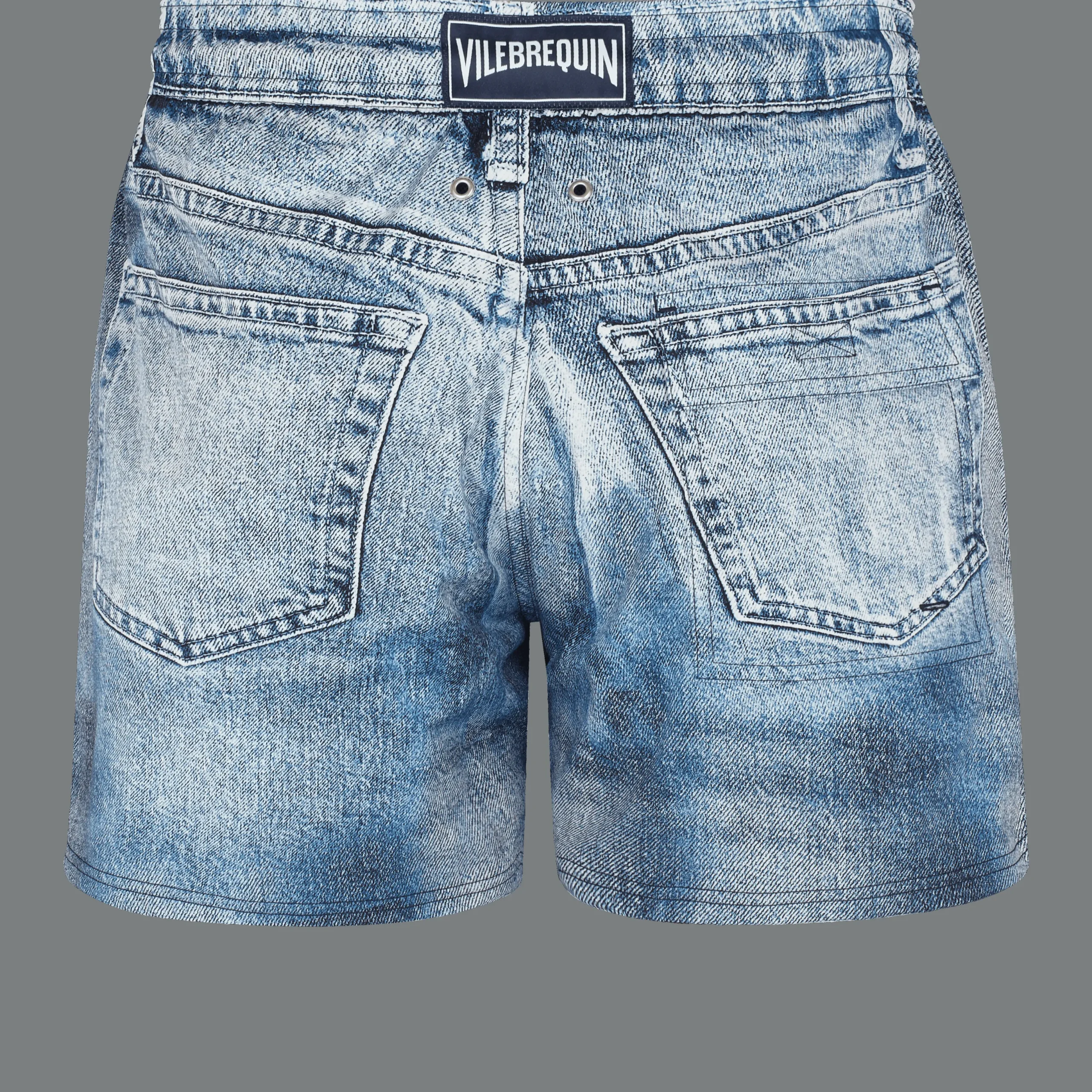 Cheap Vilebrequin Men Stretch Swim Trunks Denim Navy/Blue