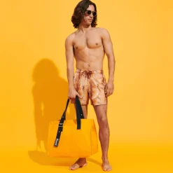 Hot Vilebrequin Men Stretch Swim Trunks Fur Straw/Yellow