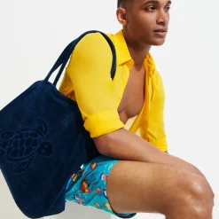 Outlet Vilebrequin Men Stretch Swim Trunks Neo Medusa Curacao/Blue
