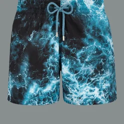 Store Vilebrequin Men Stretch Swim Trunks Ocean Navy/Blue