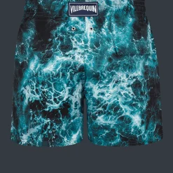 Store Vilebrequin Men Stretch Swim Trunks Ocean Navy/Blue