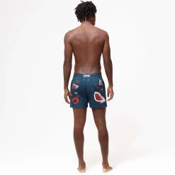 Shop Vilebrequin Men Stretch Swim Trunks Passion - X Deux Femmes Noires Goa/Blue