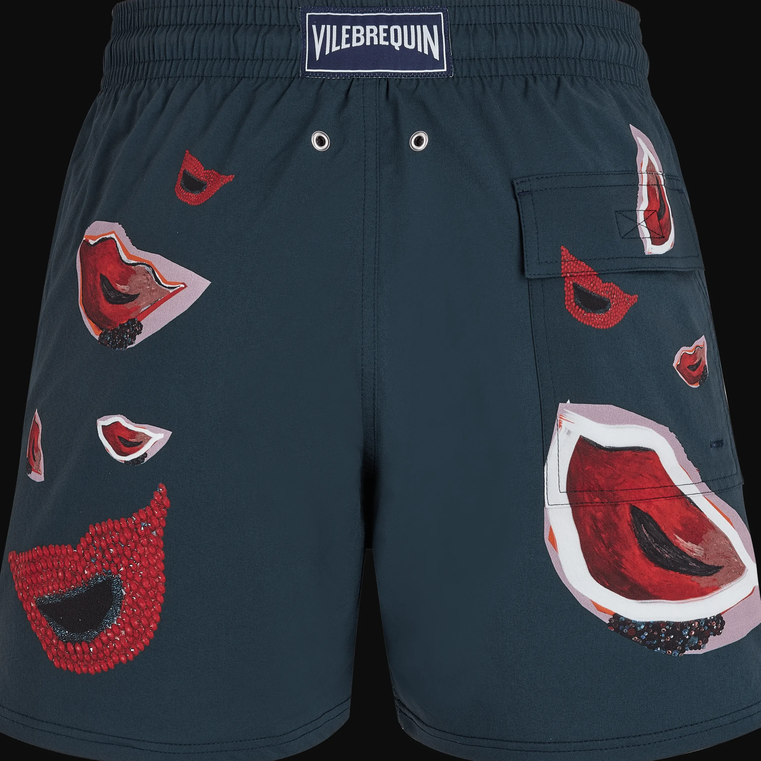 Shop Vilebrequin Men Stretch Swim Trunks Passion - X Deux Femmes Noires Goa/Blue