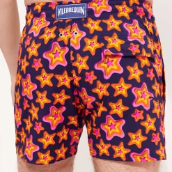 Clearance Vilebrequin Men Stretch Swim Trunks Stars Gift Navy/Blue