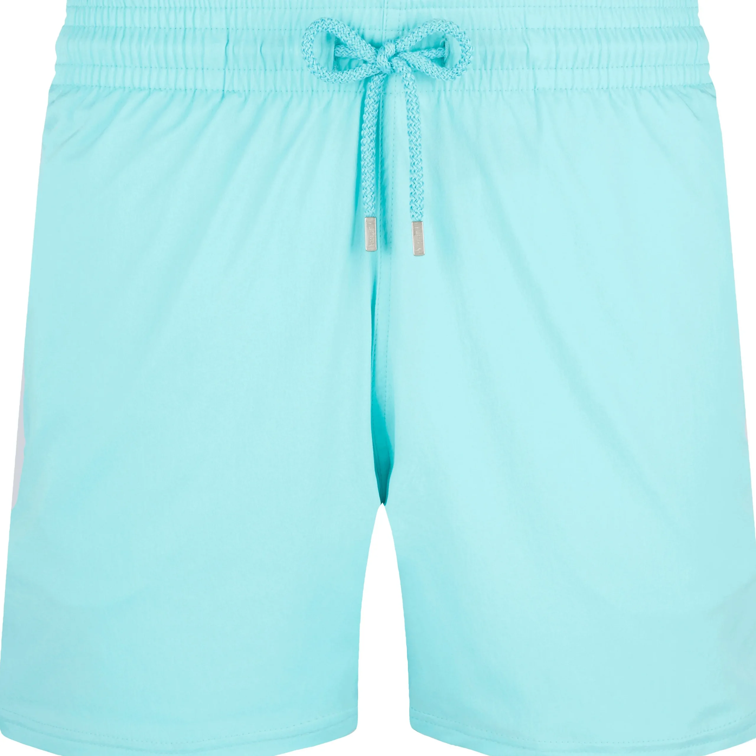 New Vilebrequin Men Stretch Swim Trunks Solid Lagoon/Blue