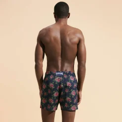 Outlet Vilebrequin Men Stretch Swimwear Provencal Turtles Navy/Blue