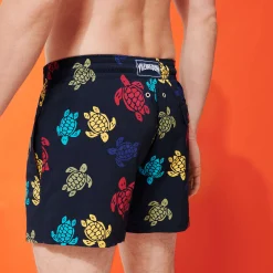 Best Sale Vilebrequin Men Stretch Swimwear Ronde Des Tortues Navy/Blue