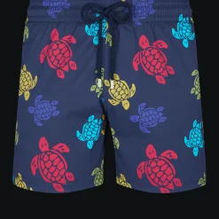 Best Sale Vilebrequin Men Stretch Swimwear Ronde Des Tortues Navy/Blue