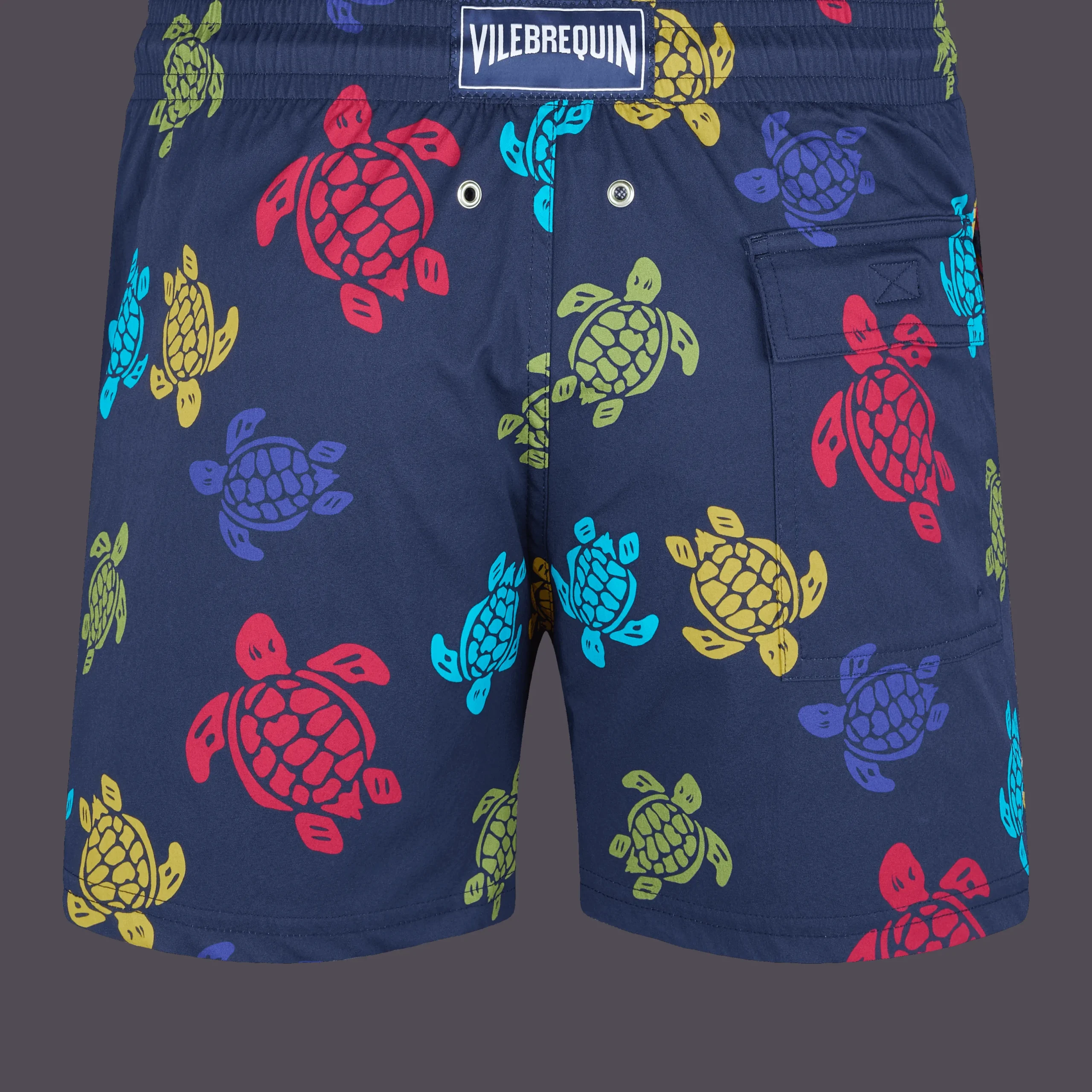 Best Sale Vilebrequin Men Stretch Swimwear Ronde Des Tortues Navy/Blue
