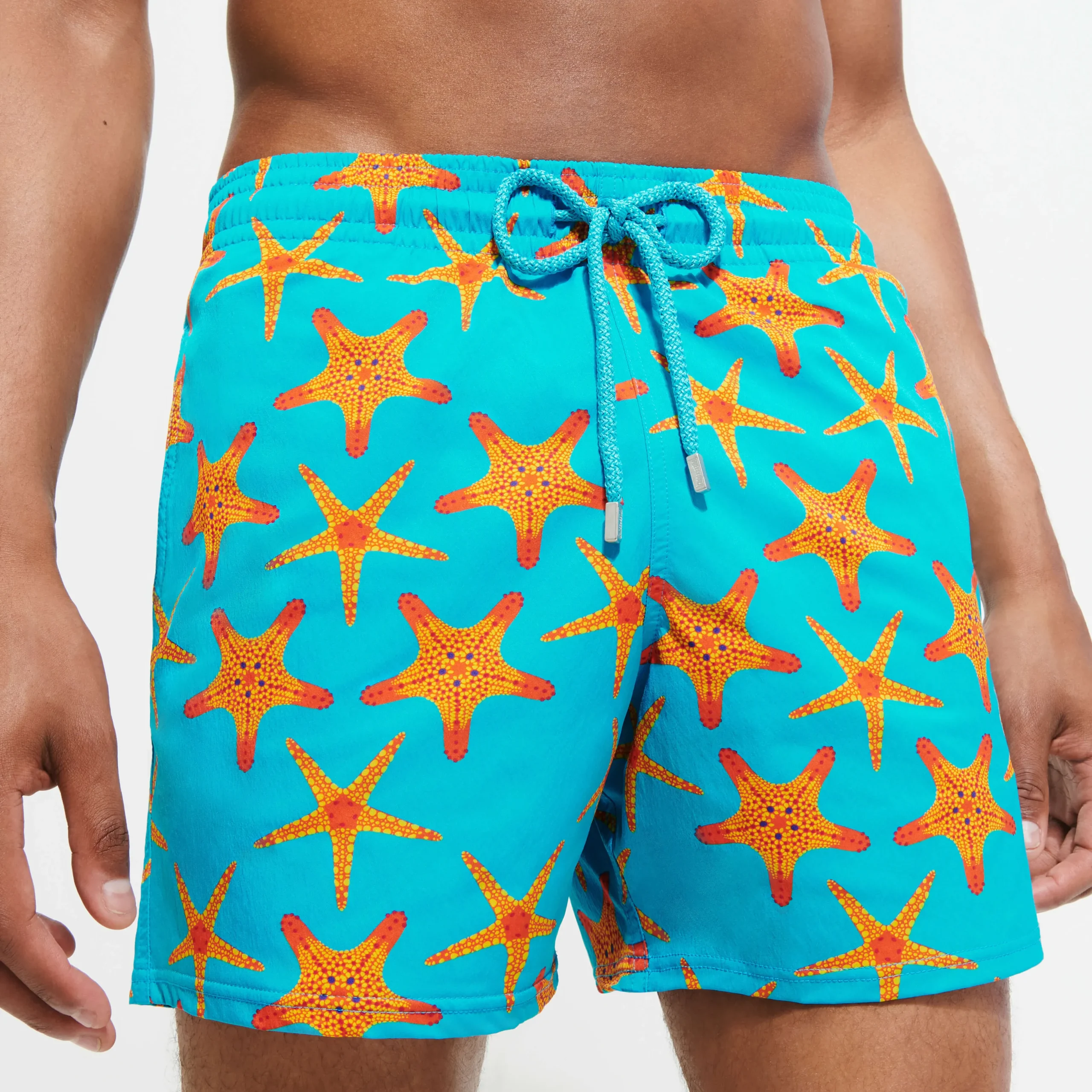 Store Vilebrequin Men Stretch Swimwear Starfish Dance Curacao/Blue