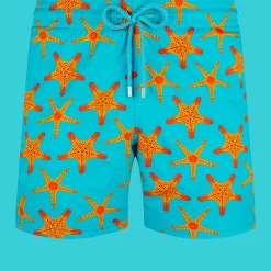 Store Vilebrequin Men Stretch Swimwear Starfish Dance Curacao/Blue