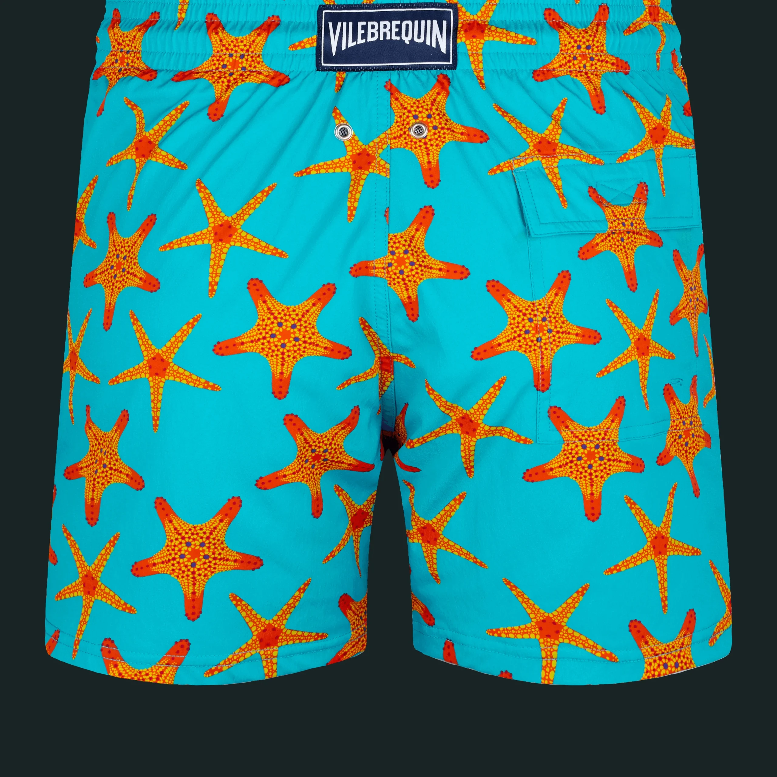 Store Vilebrequin Men Stretch Swimwear Starfish Dance Curacao/Blue