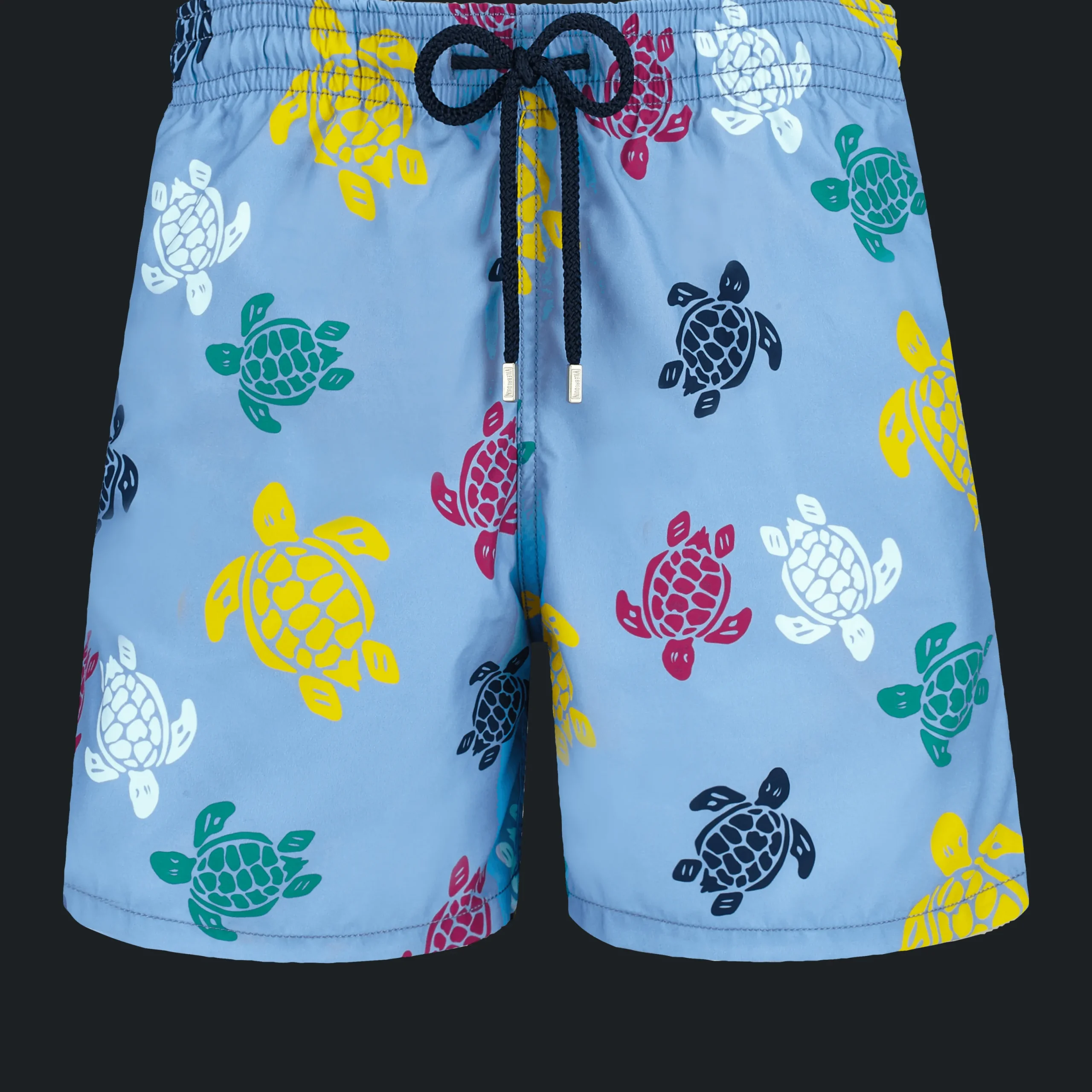 Online Vilebrequin Men Swim Shorts Ronde Des Tortues Multicolores Divine/Blue