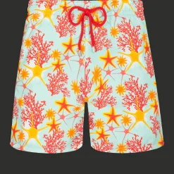 Best Vilebrequin Men Swim Shorts Starlettes & Coraux Thalassa/Blue