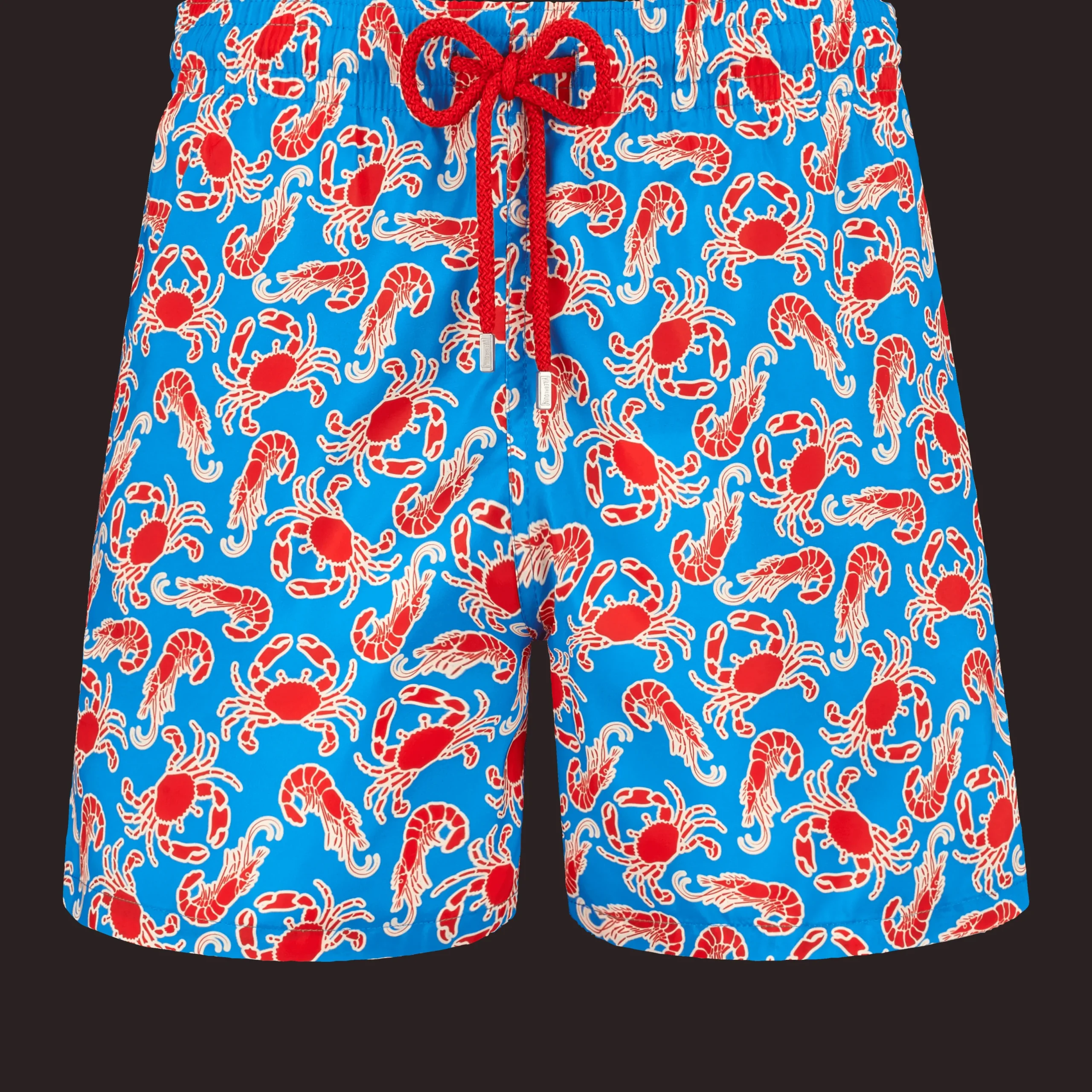 Flash Sale Vilebrequin Men Swim Shorts Ultra-Light And Packable Crabs & Shrimps Earthenware/Blue