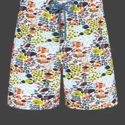 Store Vilebrequin Men Swim Shorts Ultra-Light And Packable Fish Family White/White
