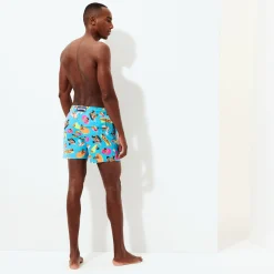 Best Sale Vilebrequin Men Swim Trunks - X Derrick Adams Swimming Pool/Blue