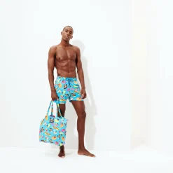 Best Sale Vilebrequin Men Swim Trunks - X Derrick Adams Swimming Pool/Blue