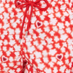 Fashion Vilebrequin Men Swim Trunks Attrape Coeur Poppy Red/Red