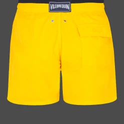 Cheap Vilebrequin Men Swim Trunks Bicolor Solid Bicolore Sun/Yellow