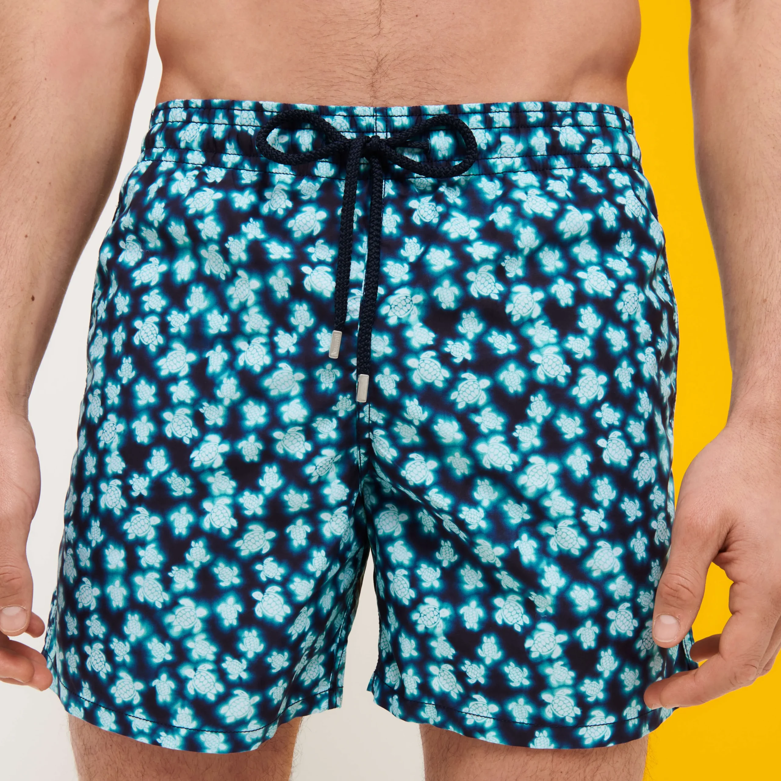 Store Vilebrequin Men Swim Trunks Blurred Turtles Navy/Blue